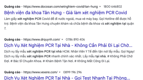 Cảnh báo mất tiền oan dịch vụ xét nghiệm PCR tại nhà: Quảng cáo vài tiếng có ngay, gần 1 tuần sau mới trả kết quả