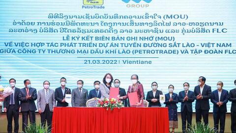 FLC của ông Trịnh Văn Quyết sẽ làm tuyến đường sắt Viêng Chăn - Vũng Áng dài 400km tổng đầu tư 5 tỷ USD