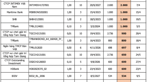 Hơn 20.000 tỷ đồng trái phiếu được mua lại trước hạn sau vụ Tân Hoàng Minh