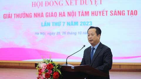 Xét duyệt chung khảo Giải thưởng Nhà giáo Hà Nội tâm huyết, sáng tạo