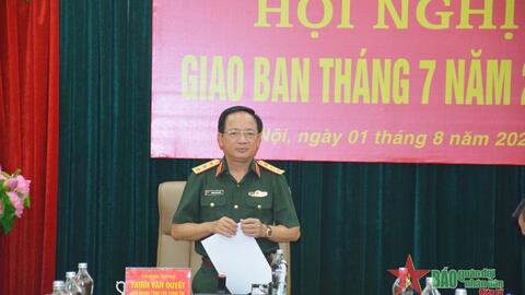 Thượng tướng Trịnh Văn Quyết chủ trì Hội nghị giao ban Tổng cục Chính trị tháng 7-2024