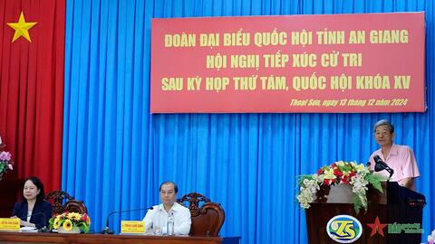 Phó chủ tịch nước Võ Thị Ánh Xuân tiếp xúc cử tri tại An Giang