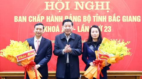 Bắc Giang bầu 2 Phó bí thư Tỉnh ủy