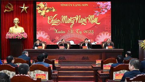 Chủ tịch nước Lương Cường làm việc với Tỉnh ủy Lạng Sơn
