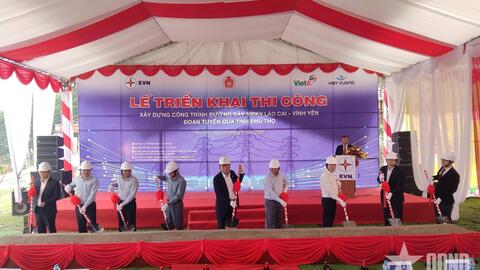 Khởi công công trình đường dây 500kV Lào Cai - Vĩnh Yên, đoạn qua tỉnh Phú Thọ
