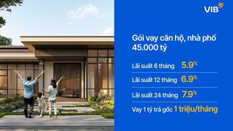 VIB ra mắt gói vay căn hộ, nhà phố 45.000 tỷ đồng