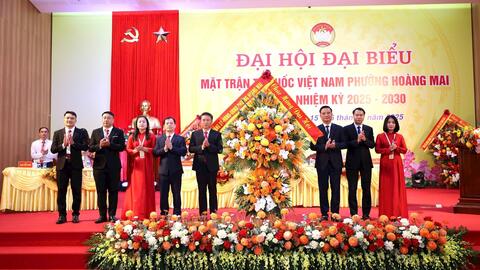 Đồng chí Triệu Hải Vân giữ chức Chủ tịch Ủy ban MTTQ Việt Nam phường Hoàng Mai
