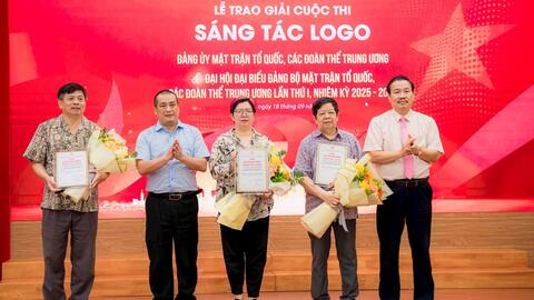Trao giải sáng tác logo Đại hội Đảng bộ Mặt trận Tổ quốc, các đoàn thể Trung ương lần thứ I