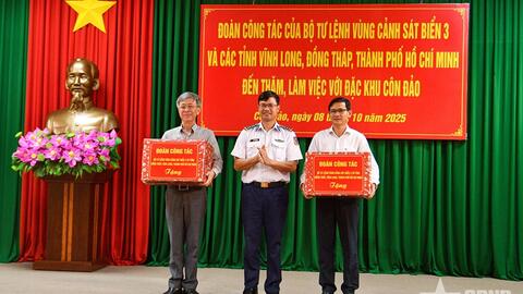 Vùng Cảnh sát biển 3 hoàn thành khảo sát, nắm tình hình các vùng biển, đảo ven bờ