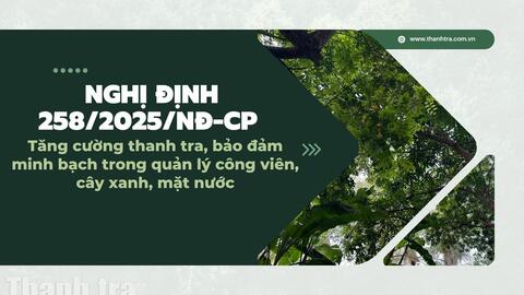 Tăng cường thanh tra, bảo đảm minh bạch trong quản lý công viên, cây xanh, mặt nước