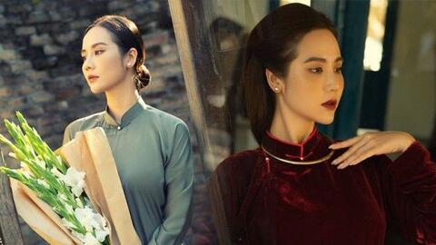 Boss Vân Trang khoe dáng mềm như lụa với áo dài xưa