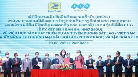 FLC của ông Trịnh Văn Quyết sẽ làm tuyến đường sắt Viêng Chăn - Vũng Áng dài 400km tổng đầu tư 5 tỷ USD