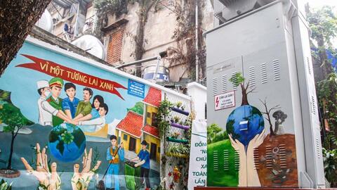 Xóa điểm chân rác, xanh hóa phố phường