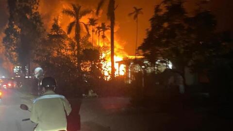 Hải Dương: Cháy lớn tại công ty không hoạt động không phép