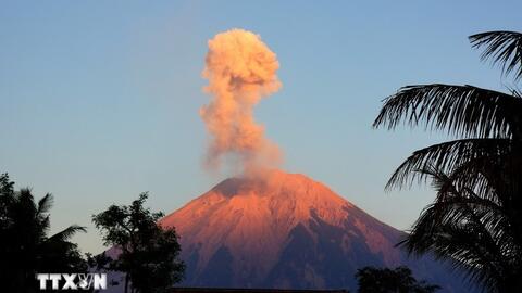 Núi lửa phun cột tro 700m, Indonesia cảnh báo nguy hiểm cao độ