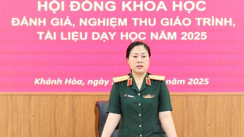 Bộ Tổng Tham mưu nghiệm thu kết quả biên soạn giáo trình, tài liệu