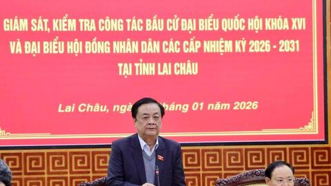 Phó Chủ tịch Quốc hội Lê Minh Hoan giám sát công tác bầu cử tại Lai Châu