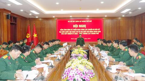 Bộ chỉ huy Quân sự TP Huế rà soát công tác chuẩn bị bầu cử