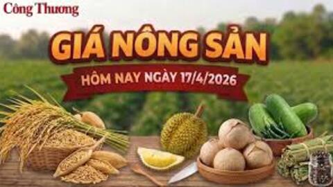 Giá nông sản hôm nay 17/4/2026: Đồng loạt giảm sâu