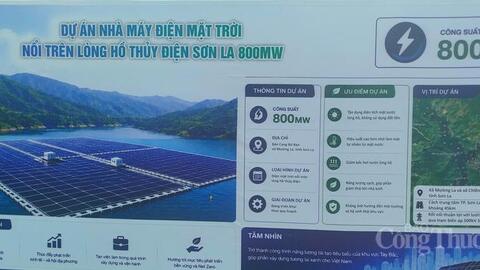 Sơn La: Động thổ dự án điện mặt trời nổi trên lòng hồ công suất 800 MW