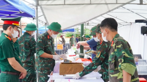 Thanh Hóa lấy mẫu hài cốt liệt sĩ tại Nghĩa trang Liệt sĩ Hoằng Hóa