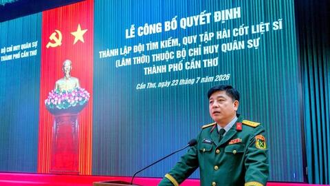 Cần Thơ: Thành lập Đội tìm kiếm, quy tập hài cốt liệt sĩ lâm thời