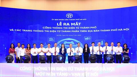 Hà Nội ra mắt Cổng thông tin điện tử thành phố và các trang thông tin thành phần