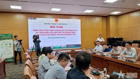 Bộ Nông nghiệp và Môi trường sẽ thành lập tổ công tác hỗ trợ xây dựng mã số vùng trồng