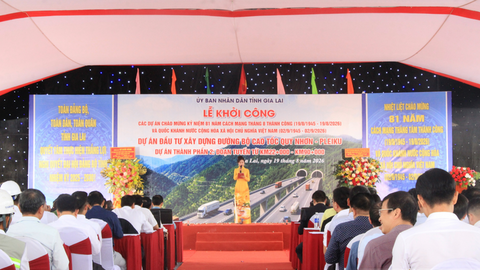 Mừng Quốc khánh, Gia Lai khởi công dự án cao tốc 27.500 tỷ đồng