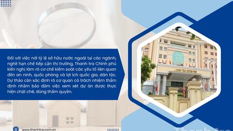 Hoàn thiện cơ chế kiểm tra, giám sát, phòng, chống tiêu cực trong dự thảo Luật sửa đổi Luật Đầu tư