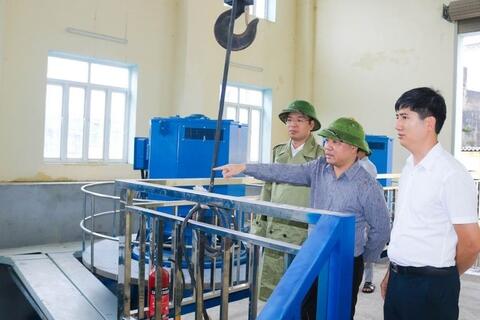 Xã Quốc Oai nhiều điểm trường học bị ngập úng do mưa lớn