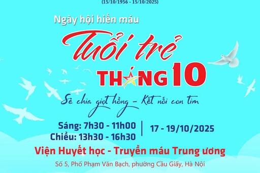Khởi động ngày hội hiến máu “Tuổi trẻ Tháng 10”
