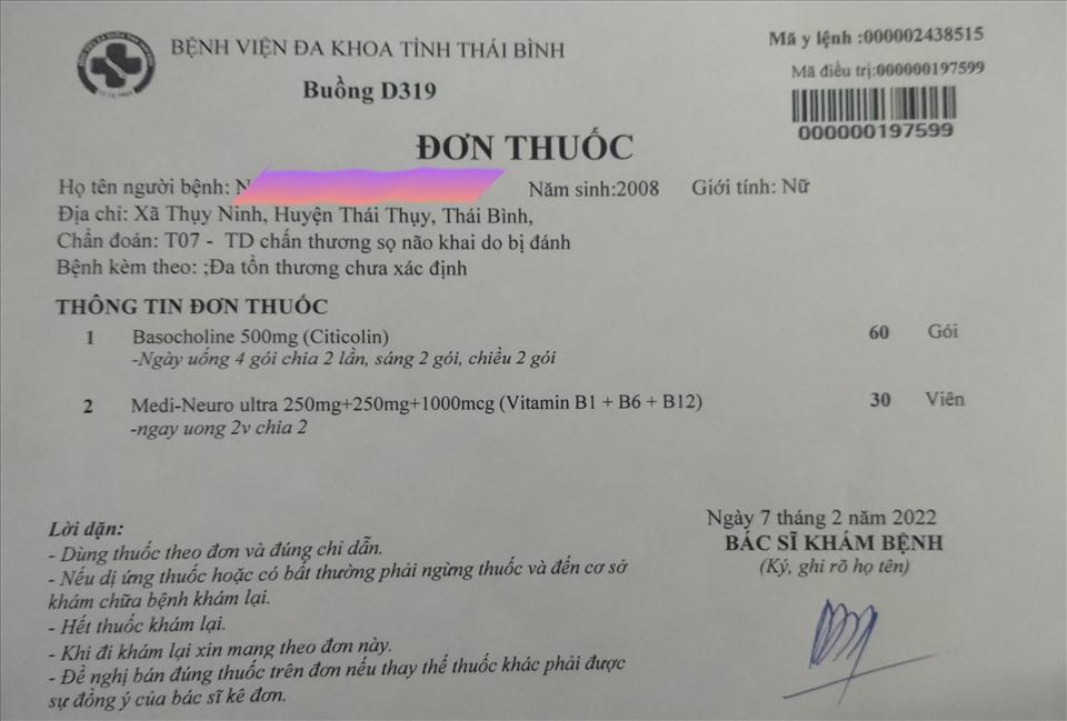  Em P.A nhập viện cấp cứu và được chẩn đoán chấn thương sọ não, đa tổn thương chưa xác định. Ảnh: NDCC.