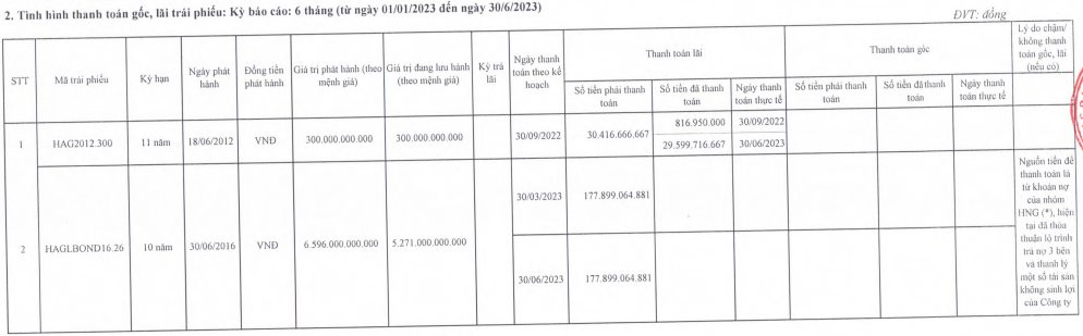 HAGL chưa thanh toán hơn 350 tỷ đồng tiền lãi trái phiếu cho BIDV trong nửa đầu năm, sẽ tất toán hơn 3.800 tỷ đồng trái phiếu vào quý 3/2023 - Ảnh 2.