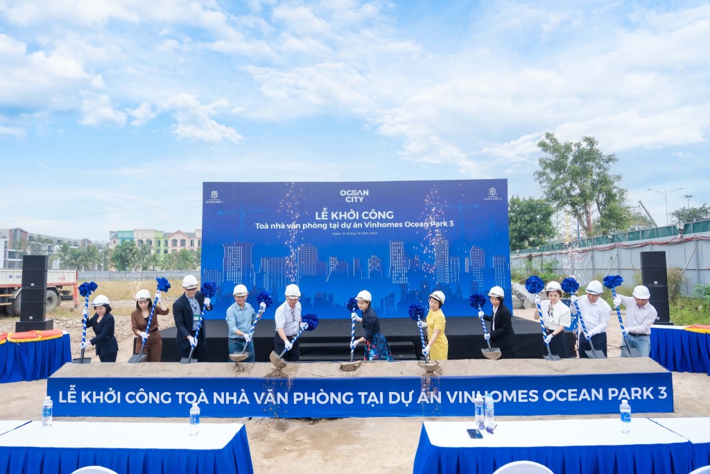 Vinhomes chính thức khởi công toà văn phòng tại dự án Vinhomes Ocean Park 3