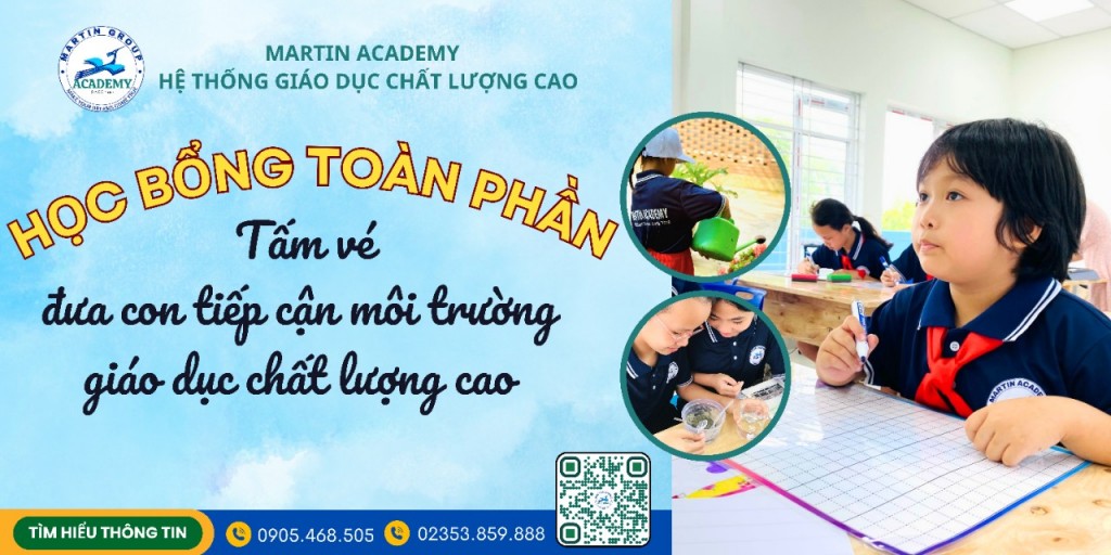 Mầm non Martin thuộc Hệ thống Giáo dục chất lượng cao - Martin Academy bắt đầu tuyển sinh khóa đầu tiên tại Quảng Nam.