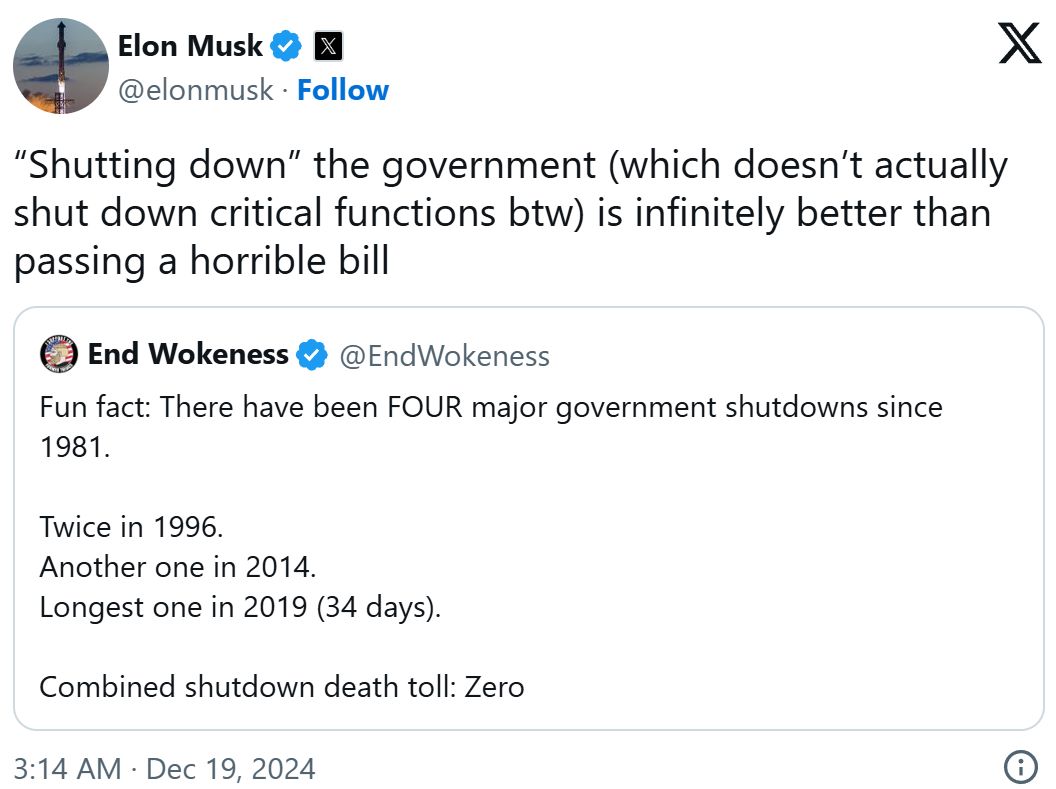 Elon Musk viết trên X: