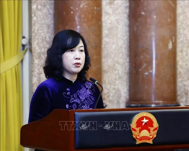 Bộ trưởng Bộ Y tế Đào Hồng Lan phát biểu. Ảnh: Lâm Khánh/TTXVN