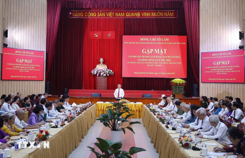Tổng Bí thư Tô Lâm phát biểu. (Ảnh: Thống Nhất/TTXVN)