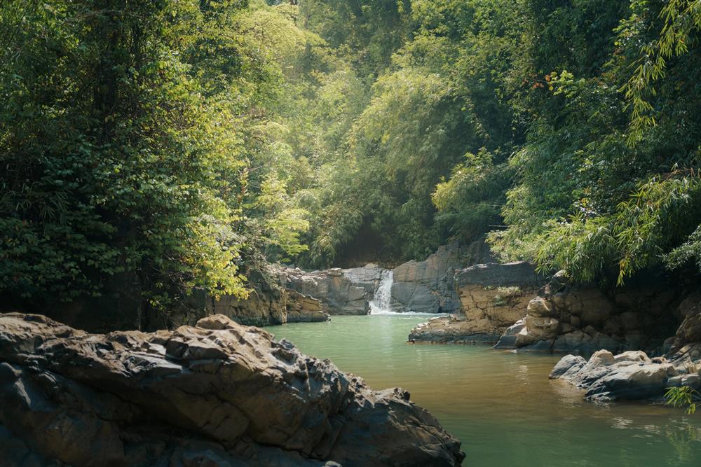 Ngọc Bích chia sẻ trước đây đã từng có cơ hội camping tại suối La Ngâu, Bình Thuận. Tuy nhiên, nếu La Ngâu đã được đưa vào khai thác thương mại hóa thì Đambri vẫn còn hoàn toàn nguyên sơ, gần như không có nhiều đoàn tự túc tới vì không có lều trại nghỉ cũng như dịch vụ đi kèm. Ảnh: NVCC