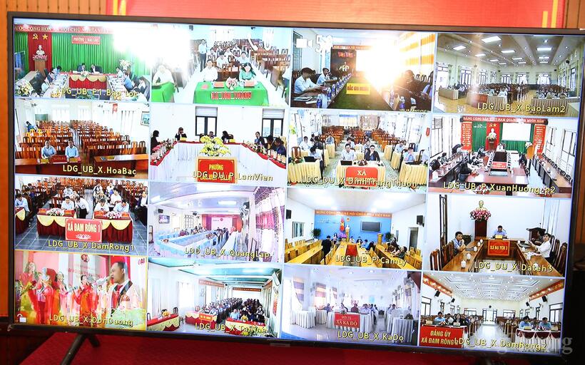 Đại hội được tổ chức trực tuyến đến 123 điểm cầu đảng ủy các xã, phường, đặc khu trên địa bàn tỉnh