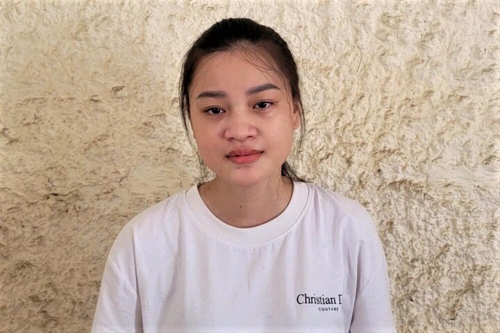 Đối tượng Lê Thị Nguyệt tại cơ quan công an. Ảnh: Công an Hà Tĩnh