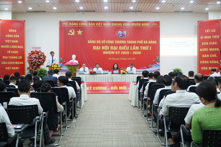 Đại hội Đảng bộ Sở Công Thương thành phố Đà Nẵng lần thứ I, nhiệm kỳ 2025 - 2030. Ảnh: Vũ Lê