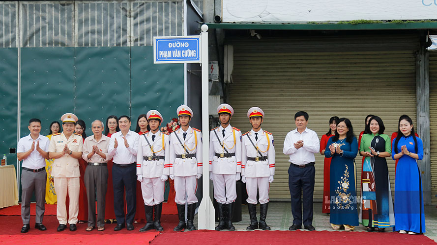 Đường Phạm Văn Cường - tuyến đường mang tên Anh hùng liệt sĩ công an. Ảnh: Quang Đạt
