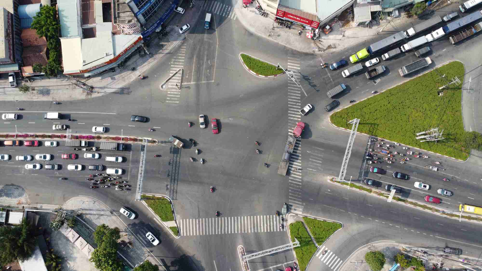 Đây là một trong những ngã năm phức tạp nhất ở Bình Dương trước đây. Ảnh: Đình Trọng