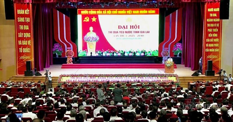 Quang cảnh Đại hội Thi đua yêu nước tỉnh Gia Lai lần thứ I (2025 - 2030). Ảnh: Hoàng Phát.