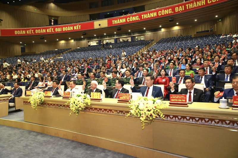 Các đại biểu tham gia Đại hội đại biểu Đảng bộ TP. Hải Phòng lần thứ nhất, nhiệm kỳ 2025 - 2030. Ảnh: Cổng TTĐT Hải Phòng.