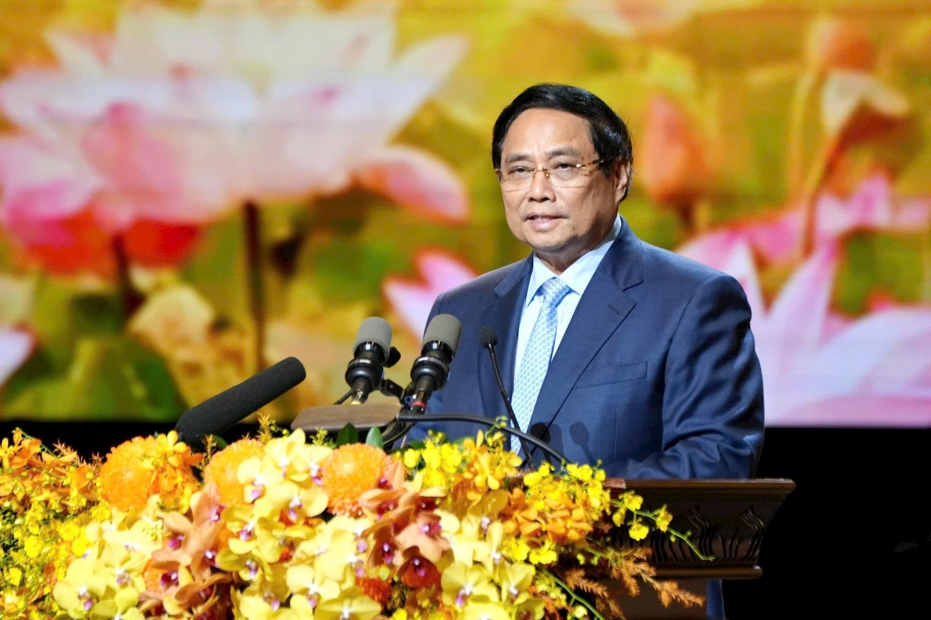 Thủ tướng Chính phủ Phạm Minh Chính phát biểu chỉ đạo tại Đại hội. Ảnh: Viết Thành