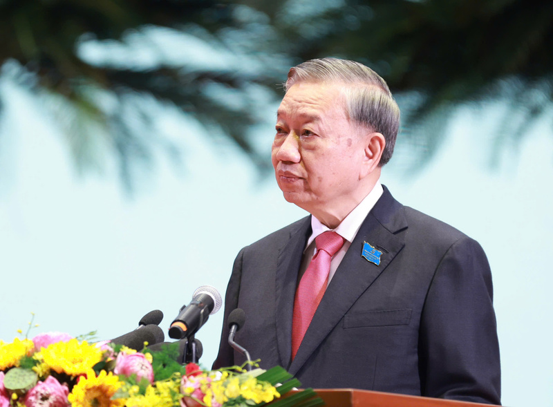 Tổng Bí thư Tô Lâm phát biểu chỉ đạo tại Đại hội. Ảnh: HN