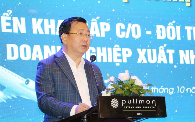 Ông Võ Nguyên Phong, Thành ủy viên, Giám đốc Sở Công Thương Hà Nội phát biểu kết luận hội nghị. Ảnh: Phong Lâm